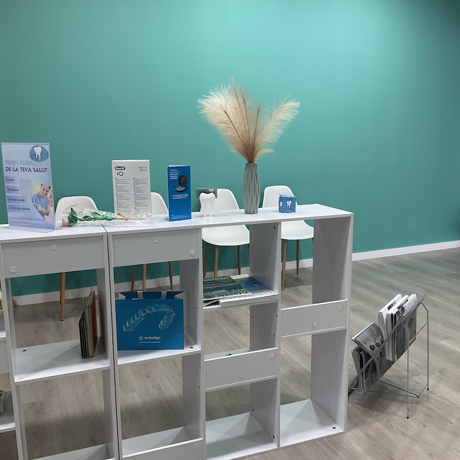 Zona d'acollida amb productes d'higiene dental
