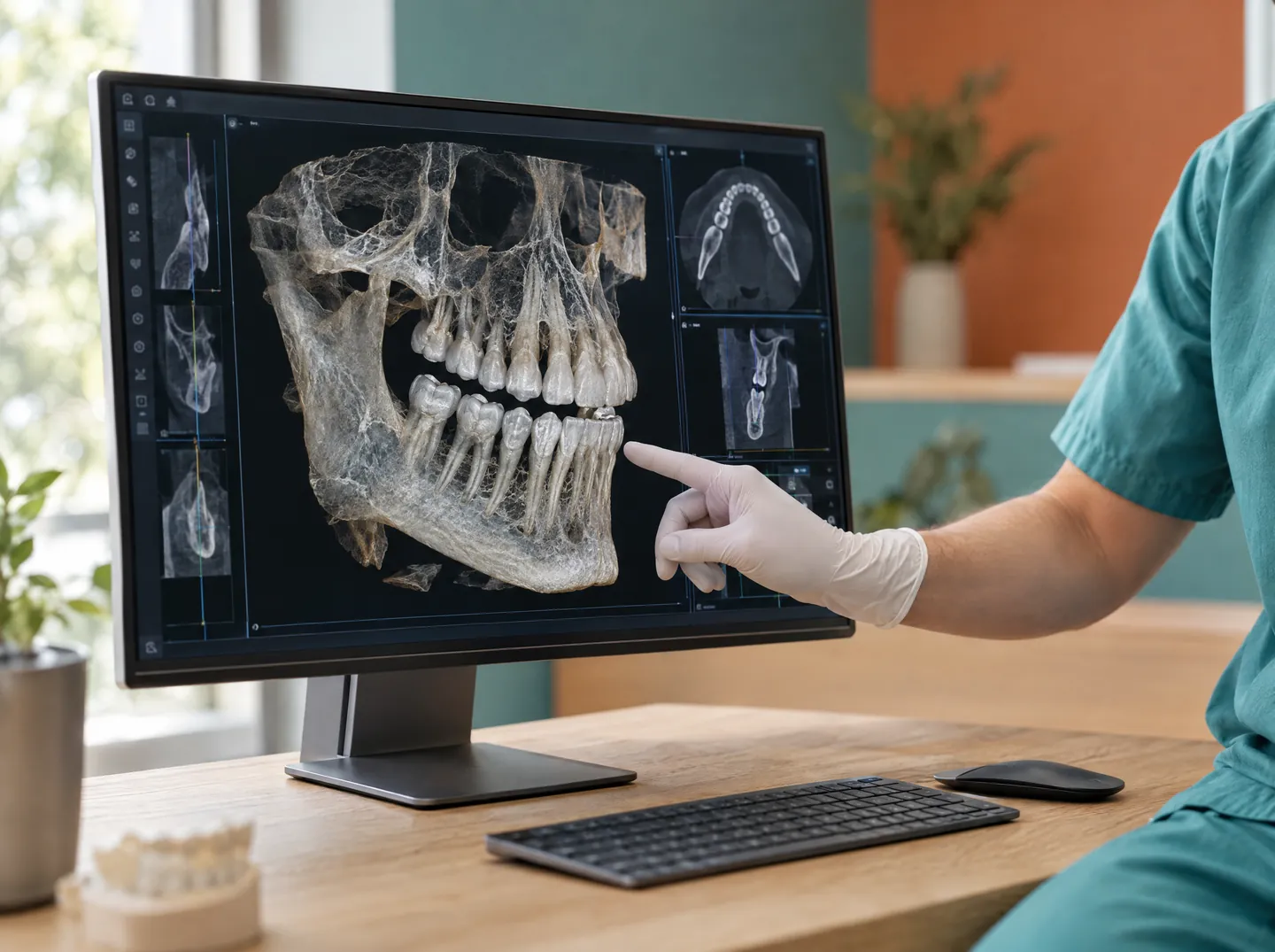 Reconstrucció 3D dels maxil·lars i les dents en una pantalla